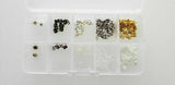 Lot of Back Earrings Stoppers Assortment Completed Set, gold, silver jewelry kit