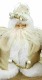 Huge 33x20 inch Santa Claus Figure Figurine Gold Christmas Father Gold