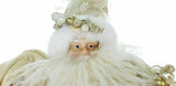 Huge 33x20 inch Santa Claus Figure Figurine Gold Christmas Father Gold