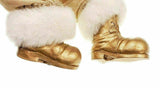 Huge 33x20 inch Santa Claus Figure Figurine Gold Christmas Father Gold