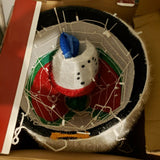 48" Fiber Optic Snowman Top Hat Scarf Christmas Holiday Living