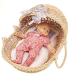 Bitty Baby American girl Doll, Moses Wicker Basket, and Bedding