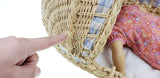 Bitty Baby American girl Doll, Moses Wicker Basket, and Bedding