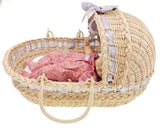 Bitty Baby American girl Doll, Moses Wicker Basket, and Bedding