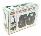 22 PIECE FLASHLIGHT HARDWARE TOOL PORTABLE SET WITH CASE FOR HOME AND CAR