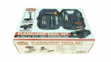 22 PIECE FLASHLIGHT HARDWARE TOOL PORTABLE SET WITH CASE FOR HOME AND CAR