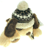 St Jude Aiden Puppy Dog Brown HugFun Plush Hat Scarf Stuffed Animal NEW