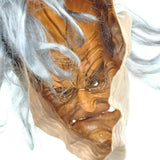 Rare Creepy old man with hair halloween horror scary costume mask adult latex