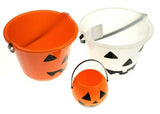 Halloween Glow In The Dark Ghost Trick & Treat Pail plastic Buckets x 3