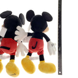 2 Disney Store Genuine Authentic Mickey Mouse Medium Size 17" 43cm Plush Toy New